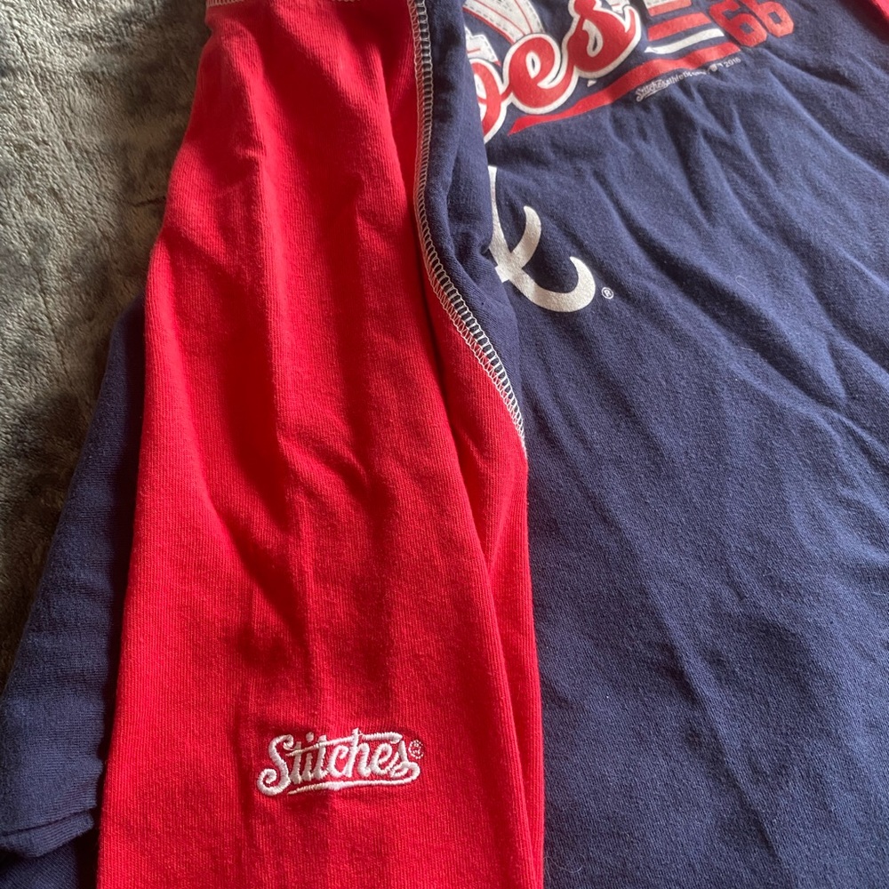 Stitches Navy Tee With Red Logo Patch - image 3